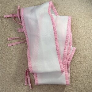 Pink and White Crib Bumper